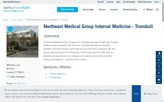 Northeast Medical Group of Trumbull website