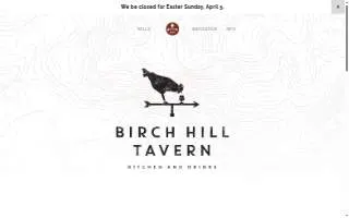 Birch Hill Tavern website