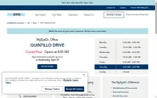 MyEyeDr. of Bear website