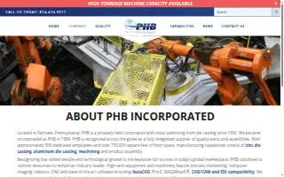 PHB Inc website