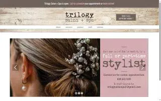 Trilogy Salon And Spa of Brookside website