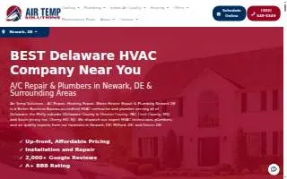 Air Temp Solutions - AC Repair, Heating Repair, Water Heater Repair & Plumbing Newark DE website