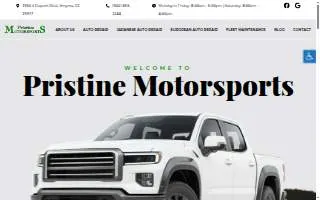 Pristine Motorsports website