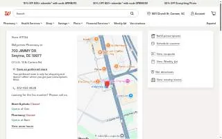 Walgreens of Smyrna website
