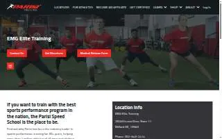 EMG Elite Training website