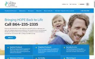The Carolina Center for Behavioral Health website