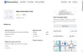 Mike's Great Bear Auto website