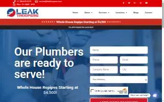 Leak Troopers Plumbing of Hollywood website