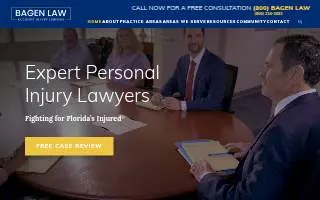 Bagen Law Accident Injury Lawyers - Gainesville website