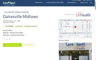 CareSpot Urgent Care of Gainesville Midtown website