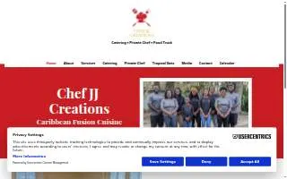 Chef JJ Creations website