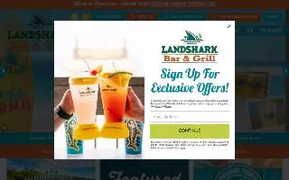LandShark Bar & Grill - Miramar Beach website