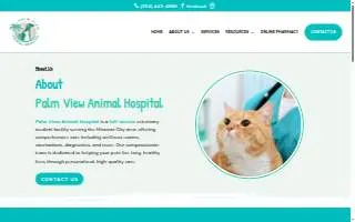 Palm View Animal Hospital website
