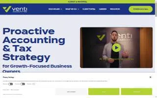 Venti Accounting of Coral Springs website
