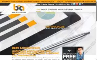 Beir Accounting & Income Tax of Coral Springs website