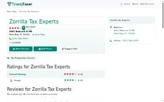 Zorrilla Tax Experts website