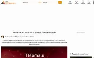 Memaw's Bar-B-Q website