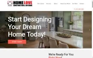 Home Love Construction website