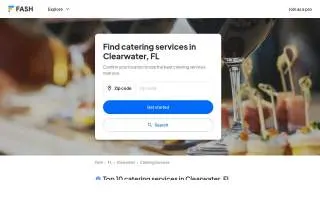 Clearwater Catering website