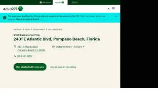 Block Advisors of Pompano Beach website