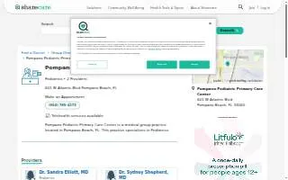 Pompano Pediatric Primary Care Center website