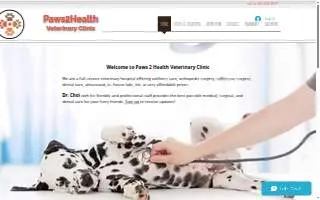 Paws2Health LLC website