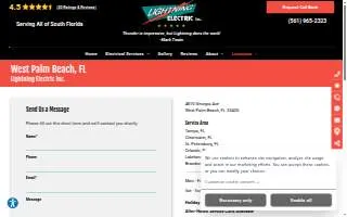 Lightning Electric Inc. of West Palm Beach website