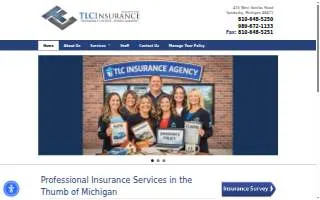 TLC Insurance Agency website