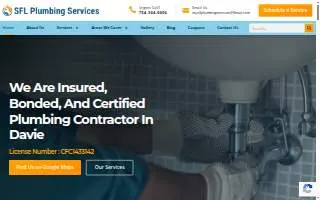 SFL Plumbing Services website