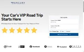 Mercury Auto Transport | Car Shipping Experts website