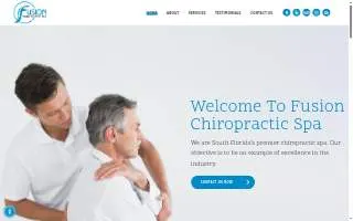 Fusion Chiropractic Spa of Boca Raton website