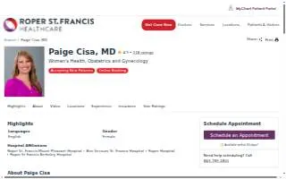 Paige Cisa, MD website