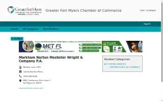 Markham Norton Mosteller Wright and Company, P.A. of Fort Myers website