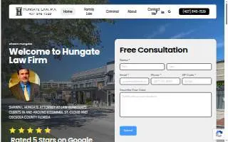 Hungate Law, P.A. of Kissimmee website