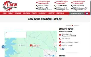 The Mechanics Auto Repairs website