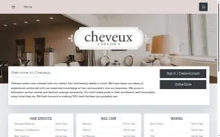 Cheveux Salon & Day Spa of Bel Air website