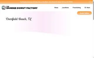 Dandee Donut Factory website