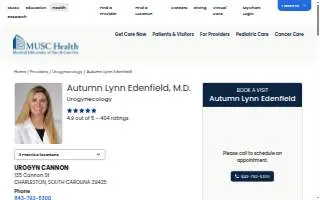 Autumn Lynn Edenfield, MD of Mt Pleasant website