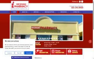 Wickham Pharmacy website