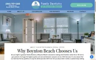 Family Dentistry of Boynton Beach website