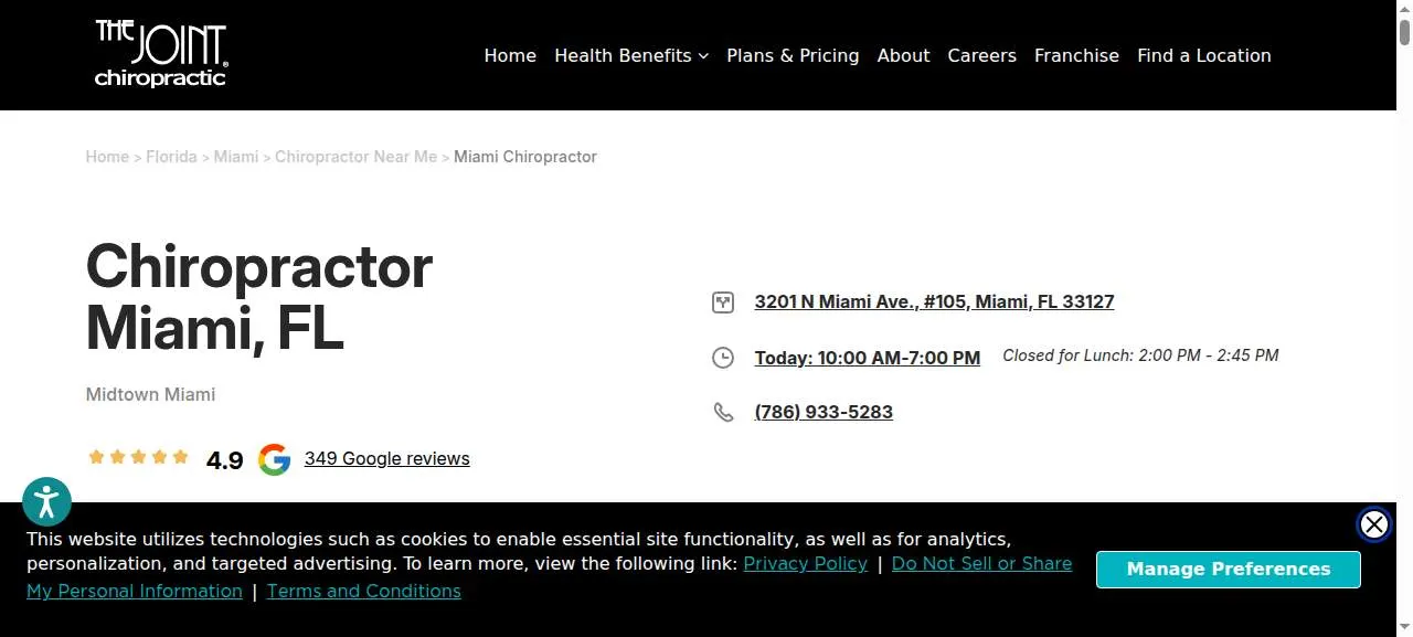 The Joint Chiropractic of Boynton Beach website