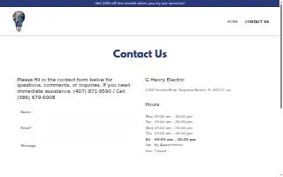 G Henry Electric website