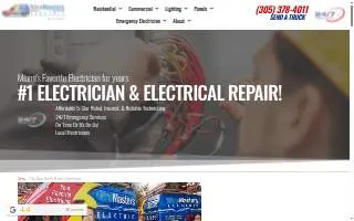 Electrical Services fl of North Miami website