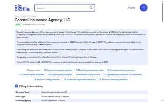 Coastal Insurance Agency, LLC website