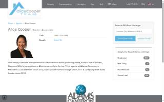 Alice Cooper Team Realtors Adams Cameron & Co
