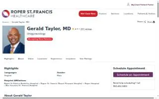 Gerald Taylor, MD of North Charleston website