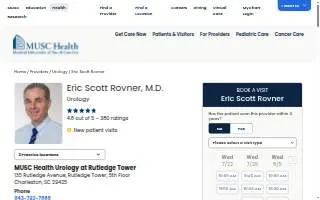 Eric Scott Rovner, MD of Mt Pleasant website