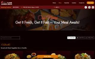 Flame Japanese Hibachi of Tamarac website
