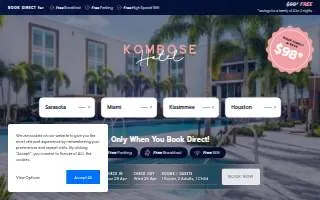 Kompose Hotel Sarasota website