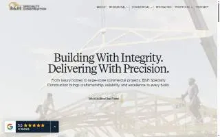 B&H Specialty Construction website